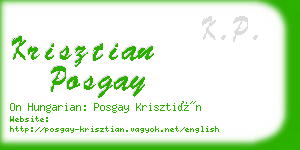 krisztian posgay business card